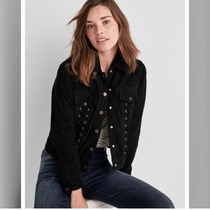 Lucky Brand genuine suede Trucker jacket.Size M